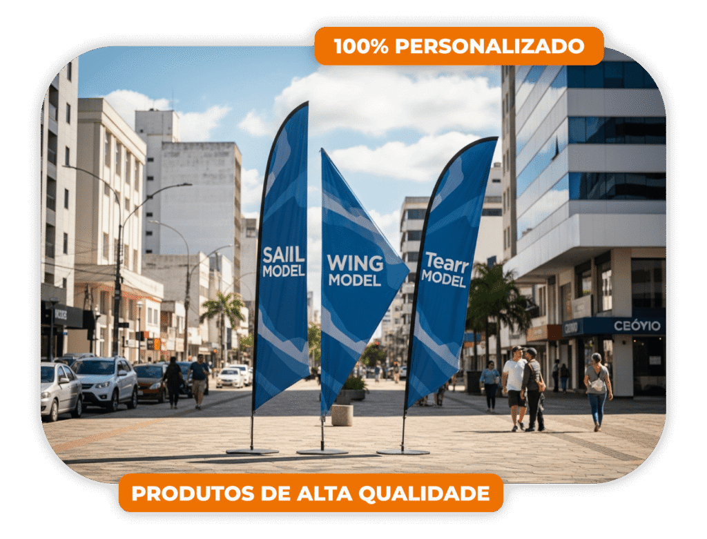 Wind Banners personalizados Eu Faço Camisetas