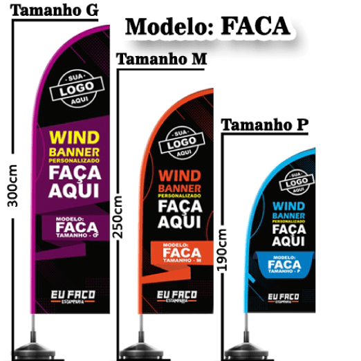 Wind Banner modelo Faca