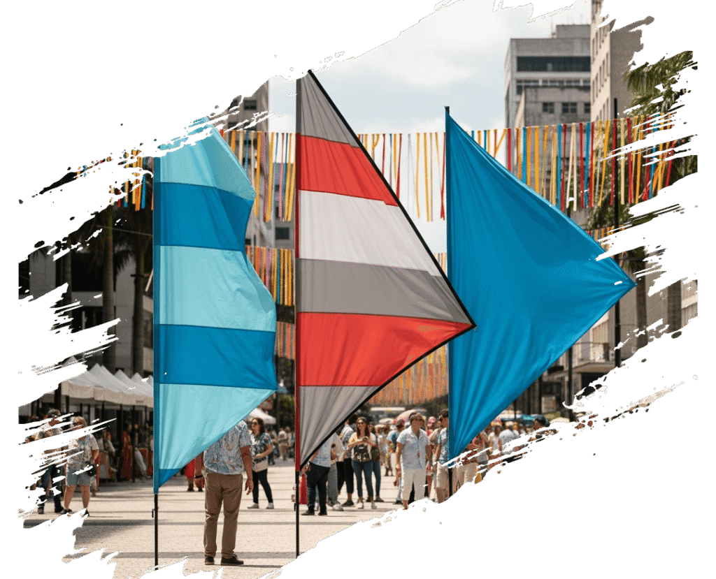 Wind Banner em diferentes ambientes